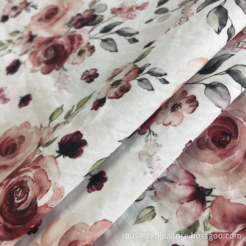 Hot Sale Floral Printed Cotton Woven Poplin Fabric